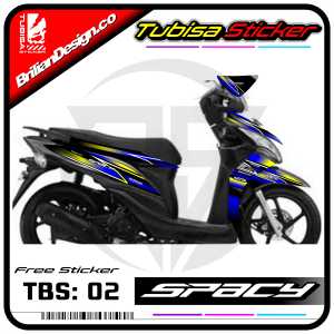 Sticker Striping Variasi Honda Spacy - Stiker Striping Motor SpacyDesain Racing. TBS.02