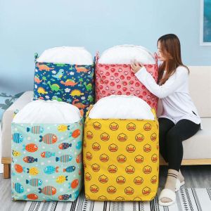 [พร้อมส่ง] พร้อมส่ง ถุงเก็บของอเนกประสงค์ ถุงเก็บเสื้อผ้า ถุงอเนกประสงค์ ถุงเก็บผ้านวม ตะกร้าผ้า กระสอบผ้า ที่เก็บตู้เสื้อ ภาพการ์ตูน