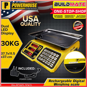 POWERHOUSE Rechargeable Table Bench Digital Weighing Scale 30kg / 5g PH-BDWS-30KG •BUILDMATE• PHPT