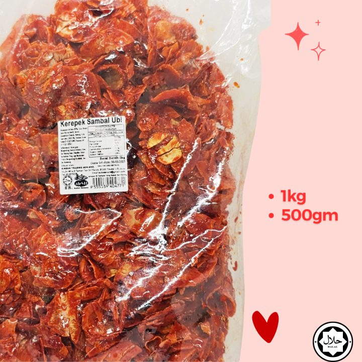 Kerepek Sambal Ubi Kg Gm Repack Halal Kerepek Ubi Pedas Basah