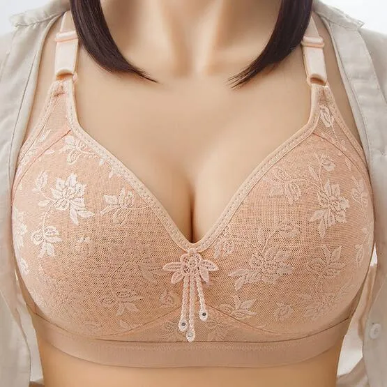 Non-slip Large Size Brassiere Comfortable Lace Bra with Wide Straps Stylish  Middle-aged Women's Underwear for Southeast Asian Buyers Women Bra