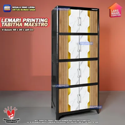 Lemari Printing Lemari Pakaian Plastik Lemari Pintu Rak Serbaguna Maestro Tabitha Lemari Minimalis