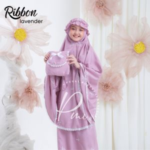 Melika - MUKENA ANAK BORDIR RIBBON 2IN1(COQUETTE)