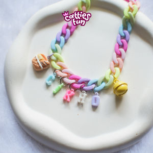 [JUMBO] Kalung Kucing Rantai Warna Candy Jumbo