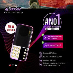 AL-AKRAM Speaker Murottal Putih Quran Traveller Powerbank Speaker Quran Speaker Traveller 18000Mah