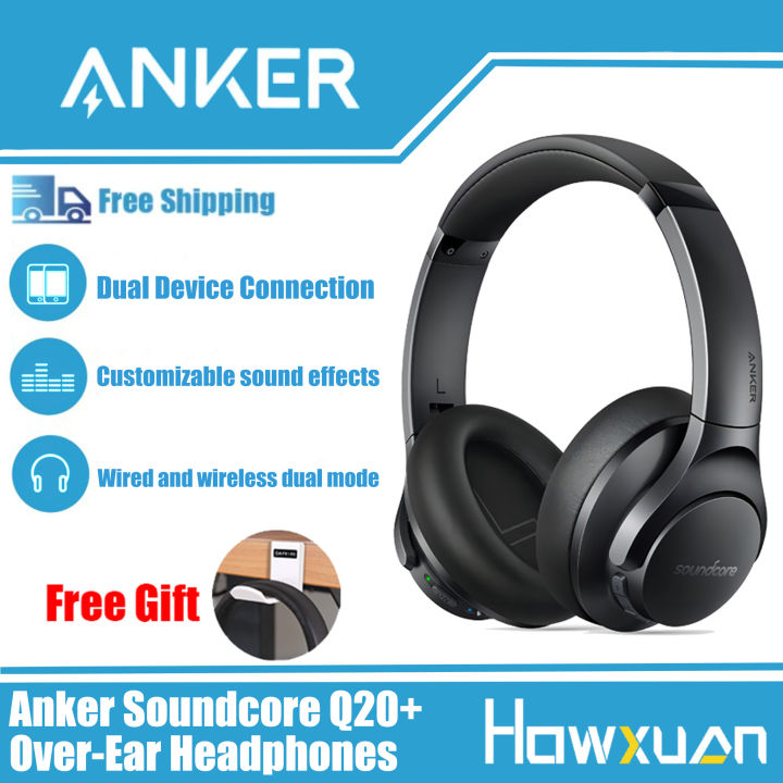 Anker Soundcore Life Q20+ Active Noise Cancelling Headphones, 40H