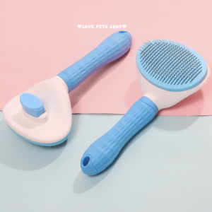 Lược chải lông răng dày cho Chó Mèo có nút bấm nhả lông size lớn - Love Pets Shop