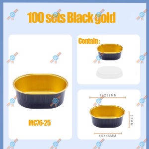 COD Fast delivery【100 pieces with lid】68ML pudding cheesecake dessert oval heat-resistant baking utensil