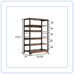 【COZYCASA】Wooden Color Bookshelf Office Storage Rack Multi-Layer Shelf Floor Standing Organizer