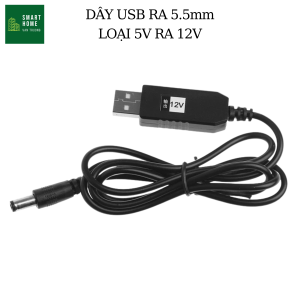 Dây cáp tăng áp USB cho model wifi 9-12v DC có đèn báo màu xanh (loại đặc biệt)