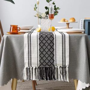 Table Runner Dining Table Decor Table Cloth Dining Table TV Cabinet Decoration Linen Material European Style 2-8Seaters