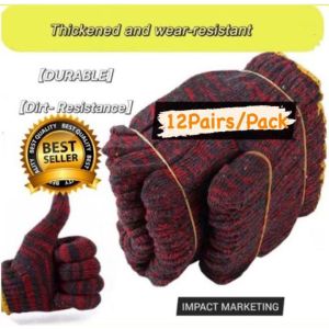 1200 Sarung Tangan Kain/Hand Safety Work Gloves/High Quality/READY STOCK