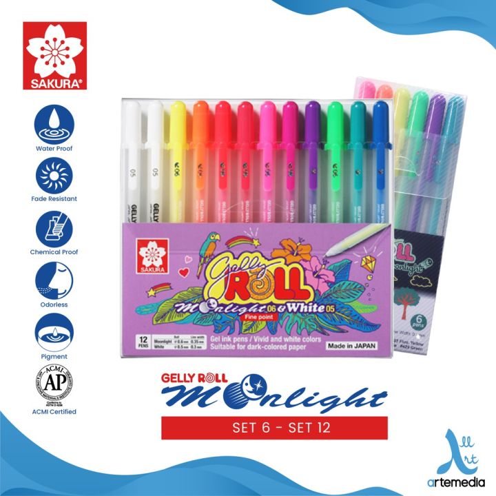 Sakura Gelly Roll Moonlight Color Set Gel Pen Pulpen Warna | Lazada ...