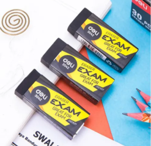 Gôm Tẩy Đen Deli E3042 Cỡ Đại Chính Hãng - Tẩy Sạch Không Rách Giấy