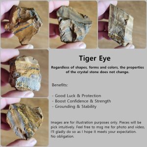 Tiger Eye Raw Natural Crystal Stone | Protection | Good Luck | Focus | Boost Courage & Strength
