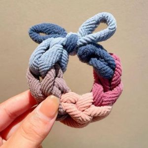 IQAngel bướm đan cột tóc cho phụ nữ 2024 mới Độ co giãn cao dây buộc tóc dễ thương bện scrunchies cho kiểu tóc đuôi ngựa và Bun