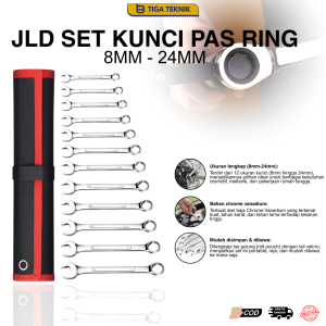 JLD Kunci Ring Pas set 14 pcs 8-24mm