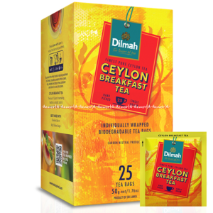 Dilmah 25tea Bags Ceylon Breakfast Tea Earl Grey Tea With Vanilla Green Tea With Lemon & Lime Teh Kemasan Sachet Teh Celup