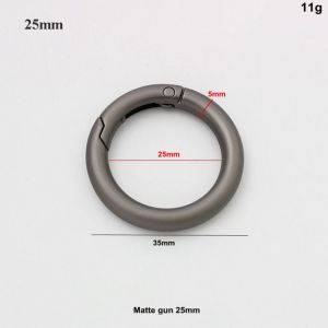 NALANILI Hợp  kẽm Khóa lò xo mạ  loại Đen 19/25/32/39mm Khóa và kẹp O-Ring Chất lượng cao Đa kích cỡ Túi xách túi đeo vai móc khóa