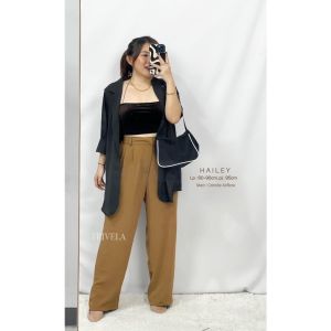 AURORAJEANS -  Celana Panjang Wanita Cringkle Airflow Anti Ngatung / Hailey Pants / Celana Panjang Kulot Crinkle Highwaist Wanita Loose Cullotes Pants / SJJ