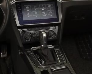 For Volkswagen VW Passat B8 Arteon CC Auto Styling ABS Carbon fiber Car Rear Armrest Water Cup Frame Cover Trim Accessories