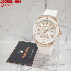 Jam tangan Wanita Jonas Jasmin JJ2250L tali karet detik bawah tanggal aktif original