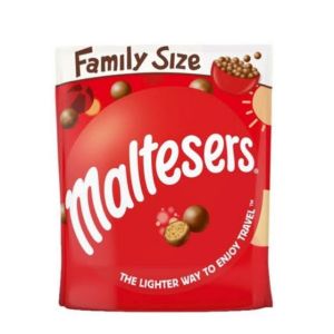 Maltesers 273g ขนมเคลือบช็อกโกแลต สอดไส้รสมอลต์หวานมันกรุบกรอบ BBF. 16/08/26 จากออสเตรเลีย