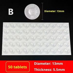 Clear Self Adhesive Rubber Bumper Pad Plastic Cushions Door Stopper Furniture Stick Noise Dampening Drawer Cabinet Frame