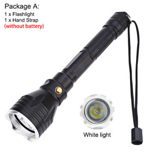 Asafee 2500LM FL022D XM-L2 LED Super Bright Focus Diving Flashlight 3-speed Switch 18650 Battery Underwater 50-100M Scuba Diving Fishing