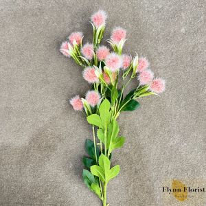 Bunga Bola Bulu Cabang 5 (Satuan) Bunga Artificial Dekorasi Peony Anyelir Mawar