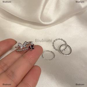 [COD] Biubiuni Bướm kim loại Punk Nhẫn mát có thể điều chỉnh chỉ số ngón đeo nhẫn thời trang Knuckle trang sức cho phụ nữ tuổi teen đồ trang sức quà tặng phụ kiện