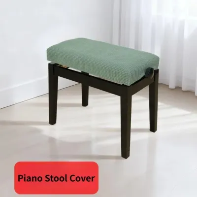 ZALARO Elastic Piano Stool Cover Jacquard Dustproof Bench Protector Cover Universal Anti-dust Chair Cover For Home Makeup Stool Covers