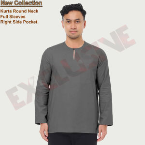 Elegant Casual Kurta Lelaki Lehar Bulat Berpoket / Kurta Raya / Mens Kurta Exclusive 2024