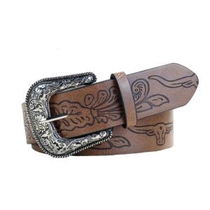 Waist Chain Floral Flower Buckle Punk Chain Cowgirl Belt for Women Proms Club Party for Jeans Dresses