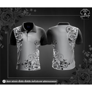 เสื้อโปโลสีดำสิริกิติ์ เสื้อโปโลสำหรับผู้ชาย เสื้อลายไทย 93 ปี ไว้ทุกข์ แห้งเร็ว ระบายอากาศบาง เสื้อโปโลสีดำสิริกิติ์ ผู้หญิง 93 ปี ไว้ทุกข์