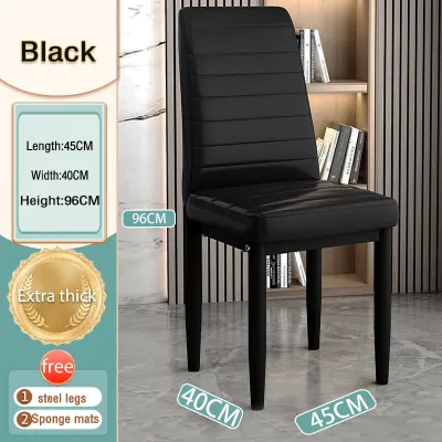 Home Simple Modern Style Iron Art Dining Chair with Comfortable Backrest Multi Purpose Upholstered Seat Chair Suitable for Kitchen Dining Room Nordic Living Room Coffee Shop Hotel Restaurant Makeup Vanity Stool Sturdy Metal Frame Ergonomic Design