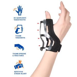 1 thumb splint for triggering fingers and waterproof thumb support stabilizer suitable for both hands.