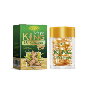 Eelhoe 7 Days Ginger Hair Growth Serum Capsules Anti-Loss Hair Regrowth Treatment Essential Oil Effective Fast Growth Massage Liquid Dense Hair Ginger Germinal Oil Repair Damaged Hair Roots Promotes Hair thickness for Men & Women Hair Care Product