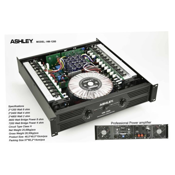 Power Ashley hm1200 power ampli soundsystem ashley hm 1200 class H 2X 1200 WATT