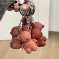 Bear Matte Lip Mud Velvet Grey Pink Keychain Lipstick Waterproof Lasting Lip Glaze Cosmetics Lip Gloss. 