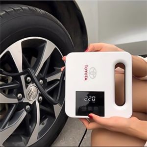 Bơm lốp ô tô mini 12v tự ngắt TOYOTA cầm tay bơm lốp ô tô đa năng tiện lợi cho o to xe máy