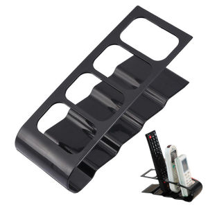 4 Grids TV Remote Storage Rack Holder DVD/VCR Remote Control Organizer Stand Wrought Iron Shelf