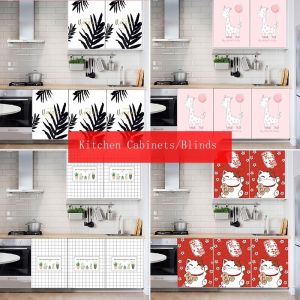 The kitchen cabinet door curtain shade curtain adhesive Velcro shoe ark punch cabinet slide drape dust cloth of modesty