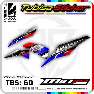 Sticker Striping Variasi Mio M3 - Stiker Striping Motor Mio M3 Desain Racing. TBS.60