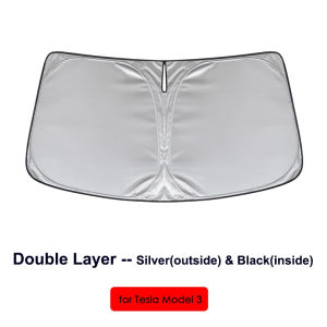For Tesla Model 3+ Y Juniper 2024 2025 Front Back Windshield Sun Shade Anti-UV Sun Visor Screen Protection Cover Car Sunshade