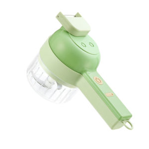4 in 1 Handheld Electric Vegetable Chopper Set - Cordless Electric Rechargeable Multifunctional Food Slicer and Chopper