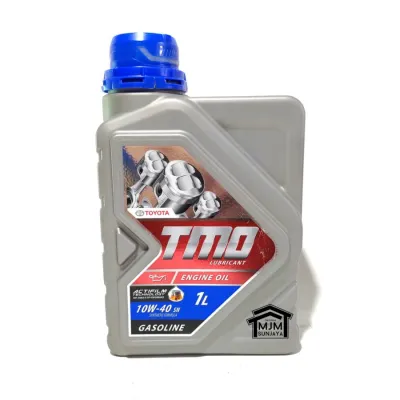 Oli Toyota TMO 1 Liter 10W-40 Mesin Mobil Bensin Botol Full Synthetic Oli Mobil Toyota 10W40 1L TMO Lubricant Engine Oil Gasoline TMO Biru