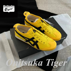 Original Tiger Shoes Classic Yellow/black Mens and Womens Canvas Non-slip Lazy Shoes Comfortable Breathable Casual Sneakers 1183A746-750