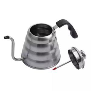 【Local shipment】Steel Tea Coffee Kettle with Thermometer Gooseneck Thin Spout for Pour Over Coffee Pot Works on Stovetop，Premium Pour Over Coffee Kettle with for Precise Temperature 40floz - Gooseneck Tea Kettle - 5 Cup  Steel Teapot for Stovetop