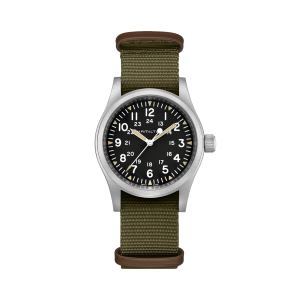 [Gnomon Watches] Hamilton Khaki Field Mechanical 38mm Black - Green Nylon H69439931